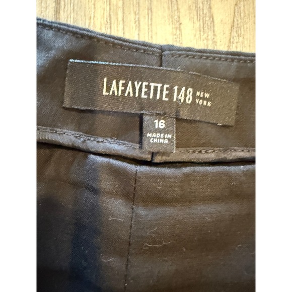 Lafayette 148 New York Black‎ Pants Size 16 Career Business - Picture 2 of 6